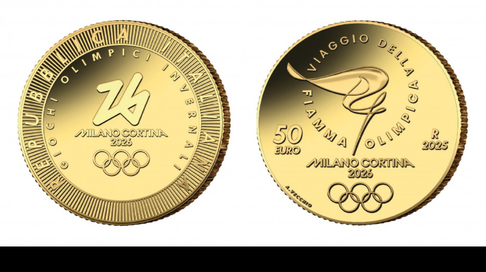 Una moneta d'oro per i Giochi olimpici di Milano-Cortina 2026