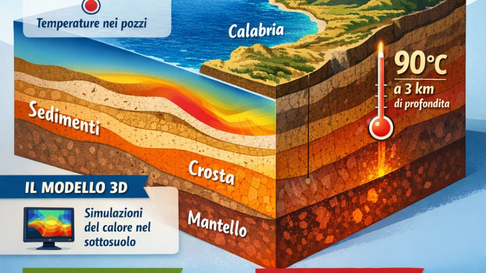 Primo modello 3D sul potenziale geotermico della Calabria