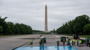 Trump l&auml;sst ber&uuml;hmtem Becken am Lincoln Memorial Schwimmbad-Bodenbelag verpassen